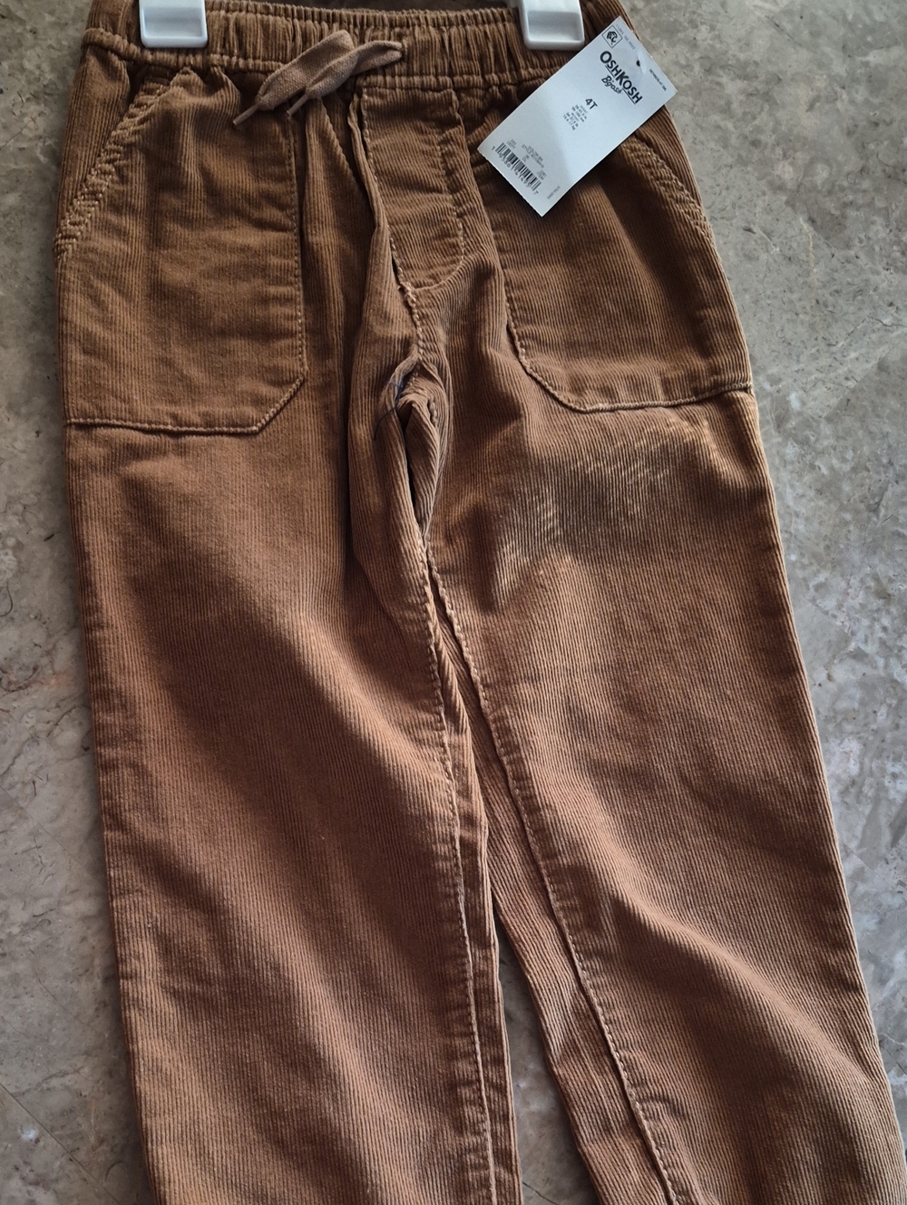 OshKosh B'gosh Boys' Tan Corduroy Drawstring Pants